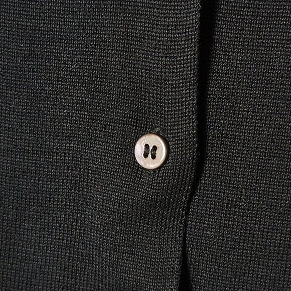Laura Leigh Womens Black Silk Minimalist Business Casual Work Cardigan Sweater L - Picture 7 of 9